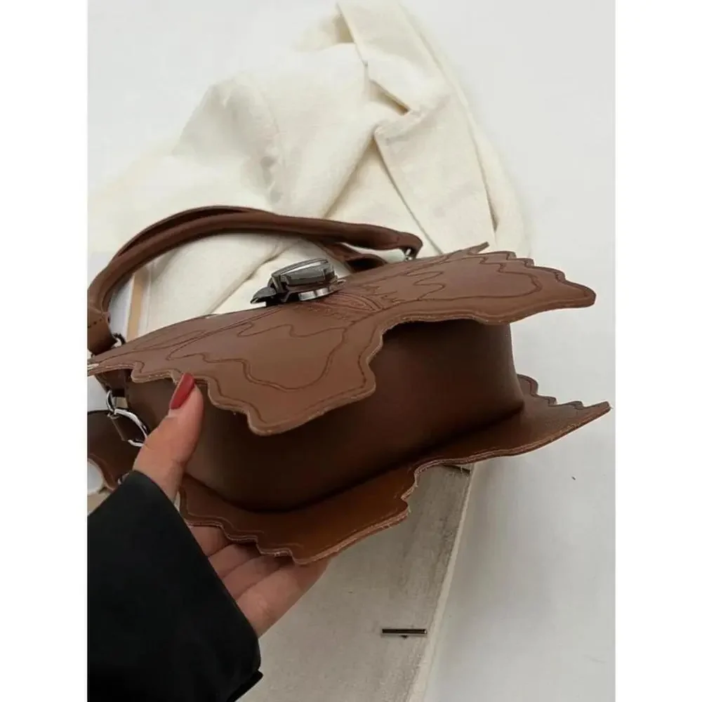 Butterfly Shaped Handbag In Brown - Picture 8 of 10